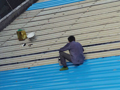 北京昌平区彩钢房顶防水补漏施工案例